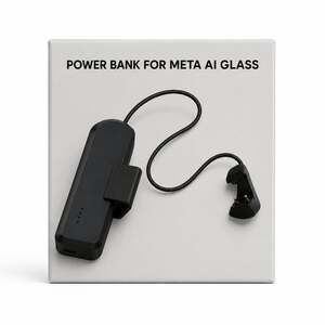 Power Bank for Meta AI Smart Glasses with Magnetic Charging Cable